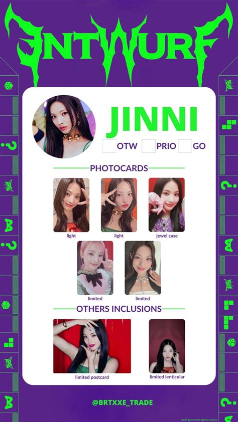 Jinni Photocards Entwurf Template